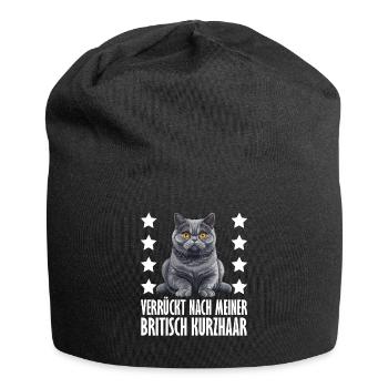 British Shorthair FOU DE MON BRITISH - Bonnet en jersey - noir - Devant