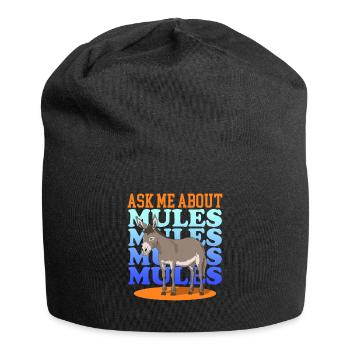 Maultier Maulesel Muli Mulis Maultiere Geschenk - Jersey-Beanie - Schwarz - Vorne