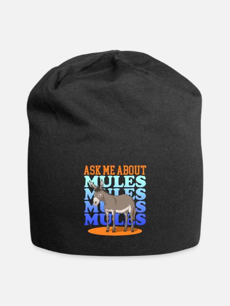 Maultier Maulesel Muli Mulis Maultiere Geschenk - Jersey-Beanie - Schwarz