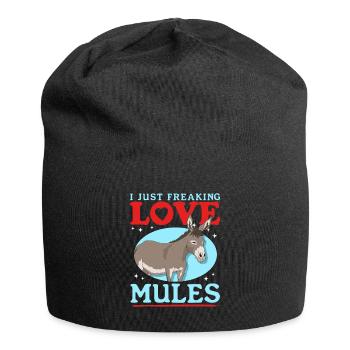Maultier Maulesel Mulis Muli Maultiere Geschenk - Jersey-Beanie - Schwarz - Vorne