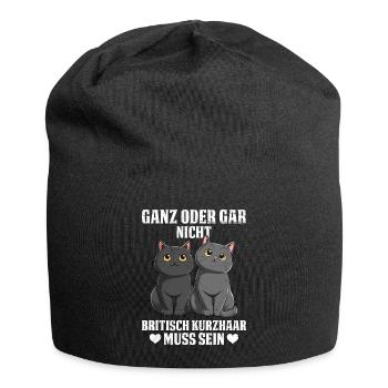 Britische Kurzhaar GANZ ODER GAR NICHT - Jersey-Beanie - Schwarz - Vorne