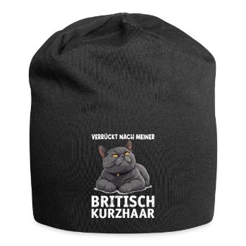 Britische Kurzhaar VERRÜCKT NACH MEINER BRITISCH - Jersey-Beanie - Schwarz - Vorne