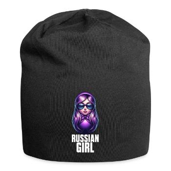 Fille russe ! Russie Matriochka Russe pour - Bonnet en jersey - noir - Devant