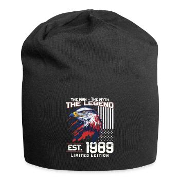 35. Geburtstag Baujahr 1989 Jahrgang 1989 Legende - Jersey-Beanie - Schwarz - Vorne