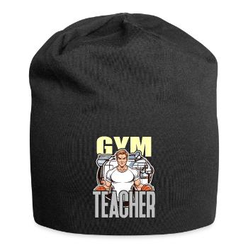 Instructeur d’éducation physique Professeur d’éducation physique Éducateur d’éducation physique Enseignant d’éducation physique - Bonnet en jersey - noir - Devant
