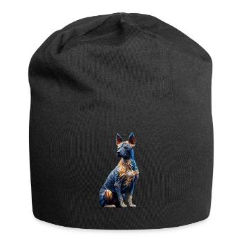 Polygon Art Chien Nu Péruvien - Bonnet en jersey - noir - Devant