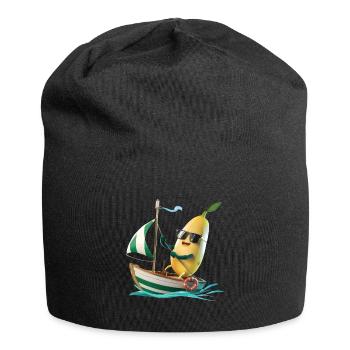 Obst Banane Bootfahren Geschenk - Jersey-Beanie - Schwarz - Vorne