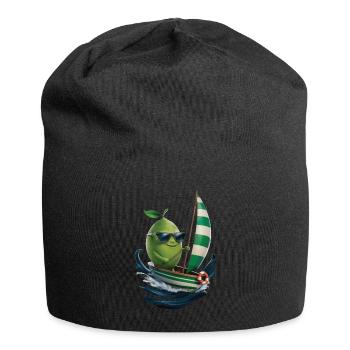 Frucht Limette Bootfahren Geschenk - Jersey-Beanie - Schwarz - Vorne