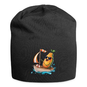 Frucht Papaya Bootfahren Geschenk - Jersey-Beanie - Schwarz - Vorne