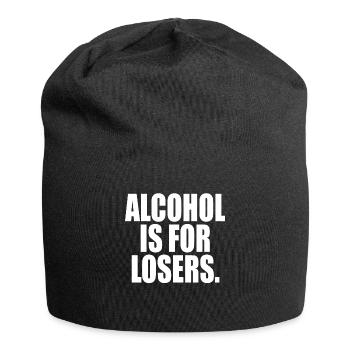 Alcohol Is For Losers Alkoholfrei Sober Ohne Alk - Jersey-Beanie - Schwarz - Vorne