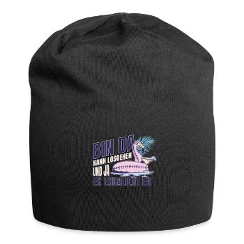 'I'm there can start' Flamingo Design Girls' Night Out - Jersey Beanie - black - Front