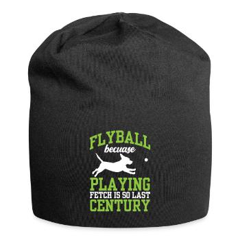 Flyball Canine Sport Agility Parcour Dog - Jersey-Beanie - Schwarz - Vorne