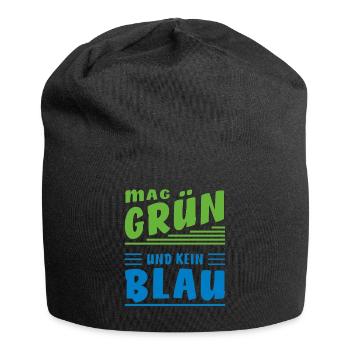 AIME LE VERT ET PAS LE BLEU - Bonnet en jersey - noir - Devant
