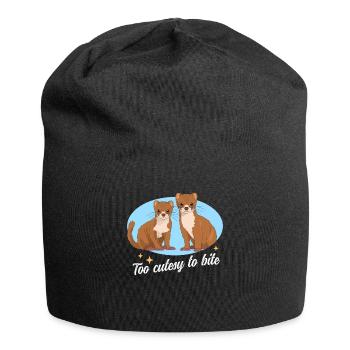 Weasel Mouse Weasel Hermännchen Gift - Jersey Beanie - black - Front