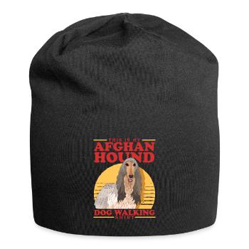 Lévrier afghan chien propriétaire cadeau - Bonnet en jersey - noir - Devant