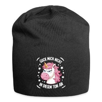 Don't Look At Me In This Tone Funny Unicorn - Jersey Beanie - black - Front