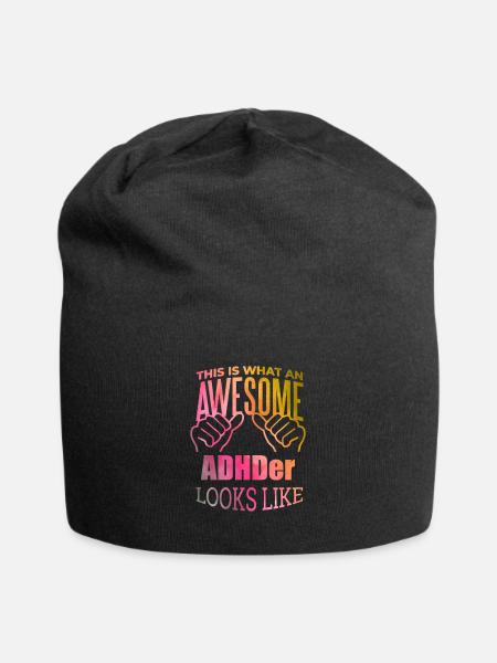 ADHD ADHD ADHD - Jersey Beanie - black