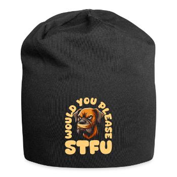 Great Dane Stfu Would You Please Shut Up - Jersey Beanie - black - Front