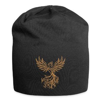 Phönix Mythischer Feuervogel Auferstehender Stammeskunst - Jersey-Beanie - Schwarz - Vorne