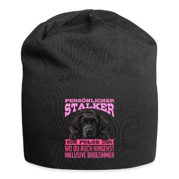 Neufundländer PERSÖNLICHER STALKER FOLGE DIR - Jersey-Beanie - Schwarz - Vorne