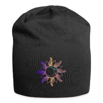 Lune dans l’univers spirituel du soleil - Bonnet en jersey - noir - Devant