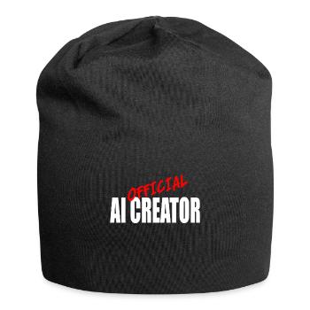 Offizielles AI Creator Grafikdesign - Jersey-Beanie - Schwarz - Vorne