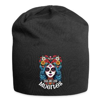 La Catrina Floral Muertos Tag Des Toten - Jersey-Beanie - Schwarz - Vorne