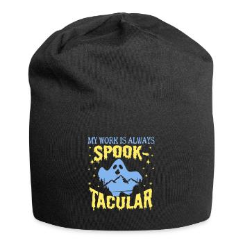 Paranormal Ghost Hunter Mon travail est effrayant - Bonnet en jersey - noir - Devant