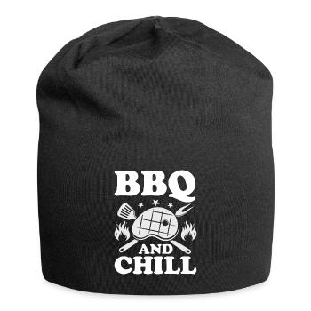 Grillades Barbecue Grillades de fête Barbecue professionnel - Bonnet en jersey - noir - Devant