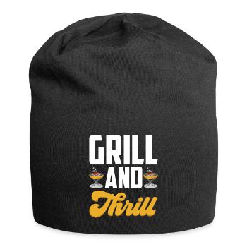 Grillades Barbecue Grillades de fête Barbecue professionnel - Bonnet en jersey - noir - Devant