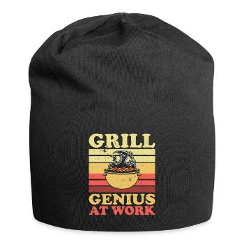 Grillades Barbecue Grillades de fête Barbecue professionnel - Bonnet en jersey - noir - Devant