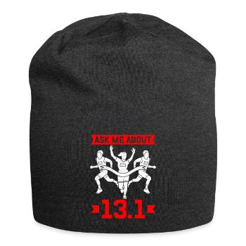 Demi-marathon Cadeau pour demi-marathon - Bonnet en jersey - charbon - Devant