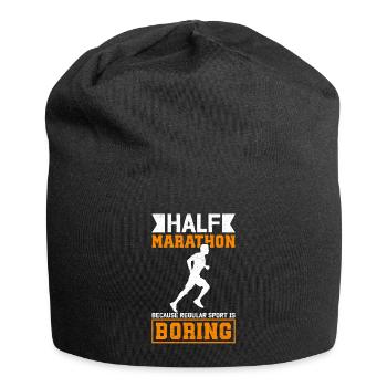Demi-marathon Demi-marathon Cadeau de course à pied - Bonnet en jersey - noir - Devant