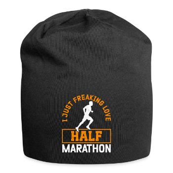 Demi-marathon Cadeau pour coureur de semi-marathon - Bonnet en jersey - noir - Devant