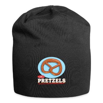 Brezel Brezelliebhaber Brezeln Geschenk - Jersey-Beanie - Schwarz - Vorne