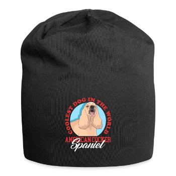 Cocker américain épagneul chien cadeau - Bonnet en jersey - noir - Devant