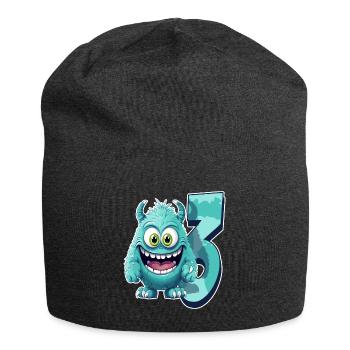 Design de monstre pour les enfants – 3 ans - Bonnet en jersey - charbon - Devant