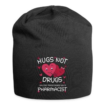 Pharmacist | Hugs not Drugs - Jersey Beanie - black - Front