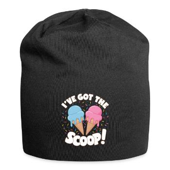 I've Got the Scoop Gender Reveal Ice cream Themed - Jersey Beanie - black - Front