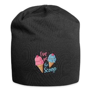I've Got the Scoop Gender Reveal Ice cream Themed - Jersey Beanie - black - Front