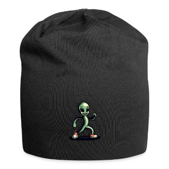 Retro Vintage Alien Halloween Costume Decoration - Jersey Beanie - black - Front