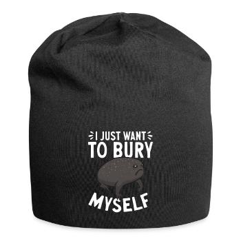 Black Rain Frog Breviceps Fuscus Frog - Jersey Beanie - black - Front