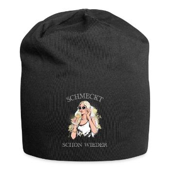 Schmeckt schon wieder - Jersey-Beanie - Schwarz - Vorne