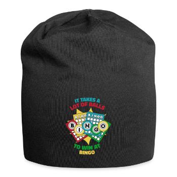 It Takes A Lot Of Balls To Win At Bingo Caller - Jersey Beanie - black - Front