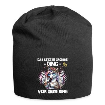 JGA Braut Junggesellinnenabschied Poltern Frauen - Jersey-Beanie - Schwarz - Vorne