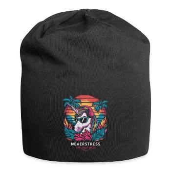 Design Chillout Vibes : décontracté et élégant - Bonnet en jersey - noir - Devant
