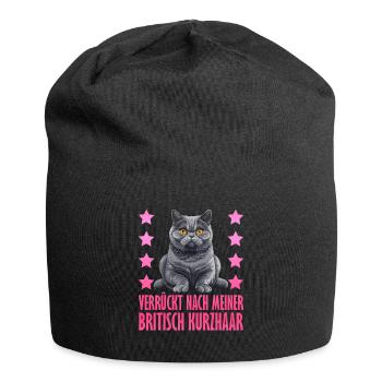 British Shorthair FOU DE MON BRITISH - Bonnet en jersey - noir - Devant