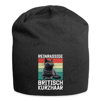 Britisch Kurzhaar Papa REINRASSIGE BRITISCH - Jersey-Beanie - Schwarz - Vorne