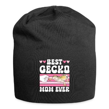 Leopard Gecko Reptile Pet Gecko - Jersey Beanie - black - Front
