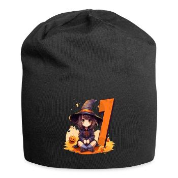 Hexen-geburtstagskostüm – Sieben Jahre - Jersey-Beanie - Schwarz - Vorne